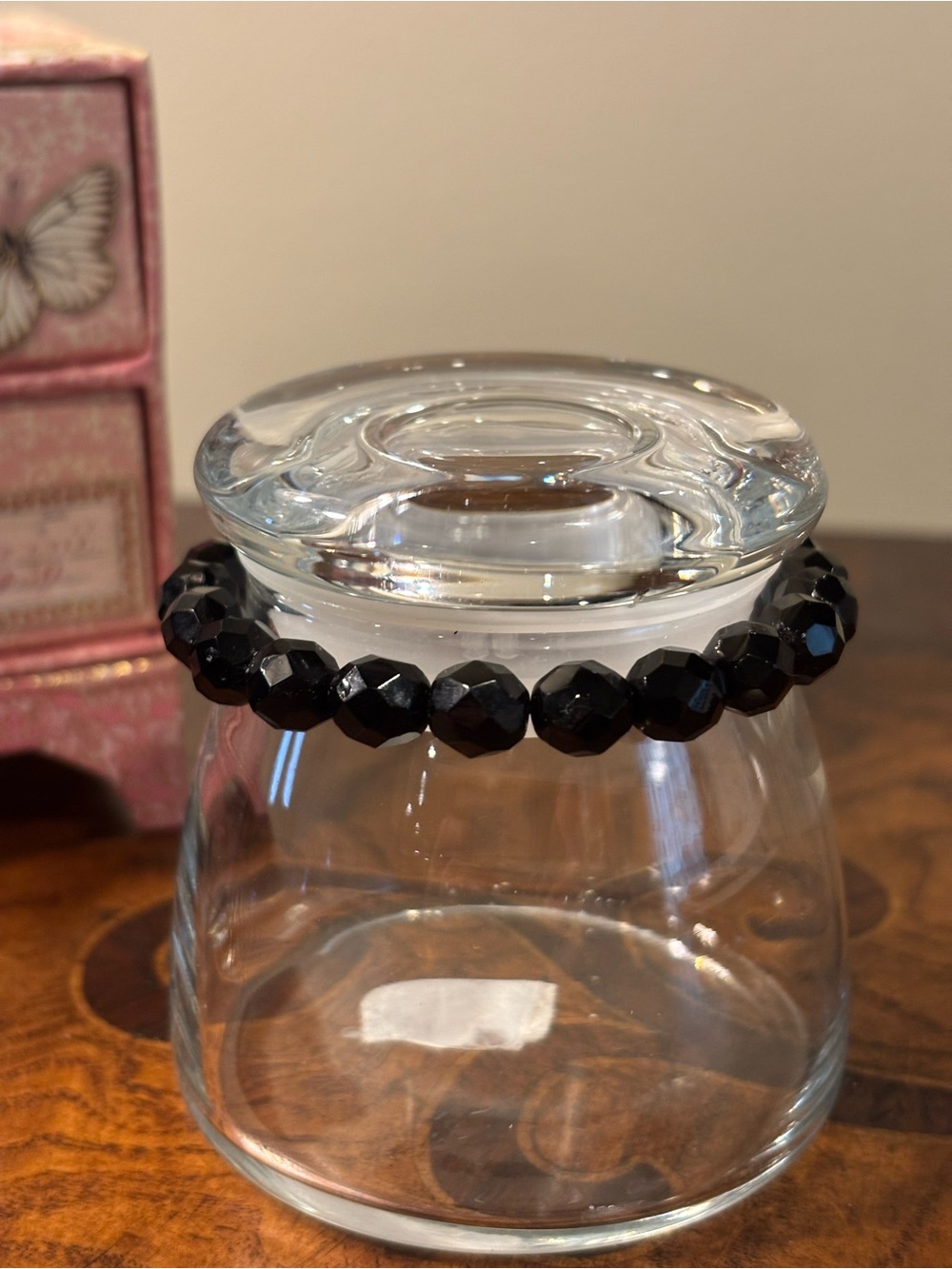 Faceted Black Bead Bracelet - Picture 1 of 3
